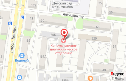 Поликлиника №4 в Барнауле на карте