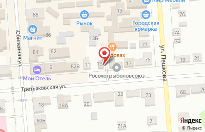 Продуктовый магазин Апельсин, продуктовый магазин на Третьяковской улице на карте