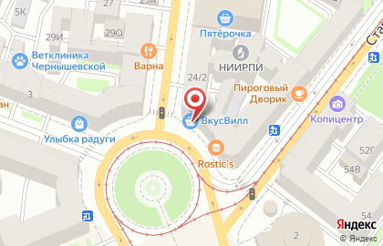 Банк ВТБ на метро Нарвская на карте