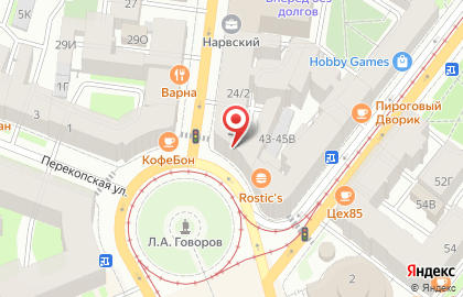 Банкомат ВТБ на Нарвском проспекте на карте