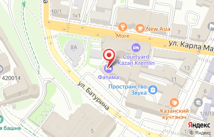 Гостиница Фатима в Казани на карте