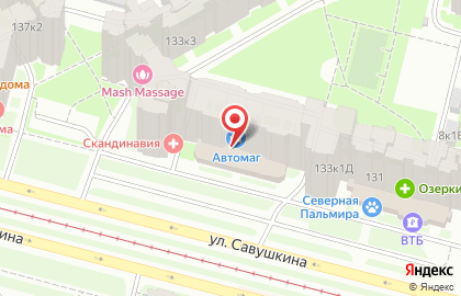 Автошкола Смольный в Приморском районе на карте