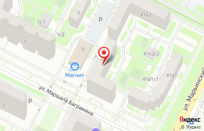 Мини-маркет Микс на улице Маршала Баграмяна на карте