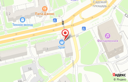 Супермаркет Spar на проспекте Ленина на карте