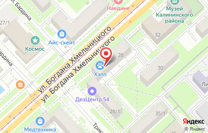 Ветеринарная аптека Хэлп на улице Богдана Хмельницкого на карте