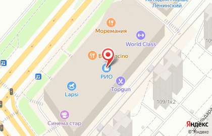 Торгово-развлекательный центр РИО Ленинский на метро Проспект Вернадского на карте