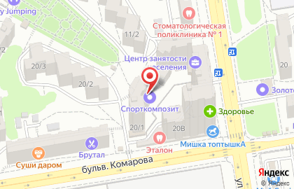 Страховой брокер на бульваре Комарова на карте