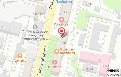 Домашнее кафе Вельвет на Троицком проспекте на карте