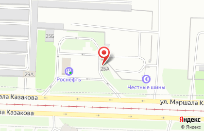​Шиномонтажная мастерская Квадрошина на улице Маршала Казакова на карте
