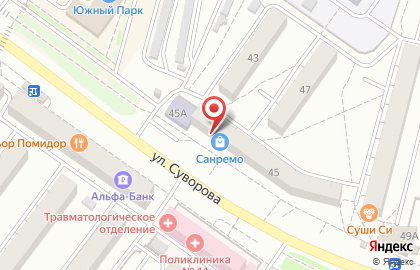 Ортопедический салон Ортомед на улице Суворова на карте
