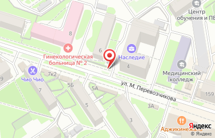 Киоск по продаже зоотоваров на улице Михаила Перевозчикова на карте