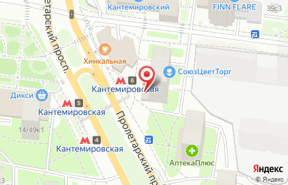 Супермаркет здорового питания ВкусВилл на Пролетарском проспекте на карте