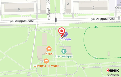 Продовольственный киоск на улице Андрианова на карте