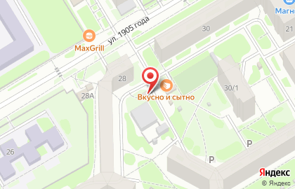 Киоск по продаже фруктов и овощей в Новосибирске на карте