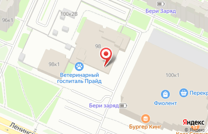Супермаркет Пятёрочка на метро Проспект Ветеранов на карте