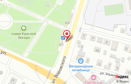 Павильон по продаже чая, кофе и табака Дилижанс на улице Воровского на карте