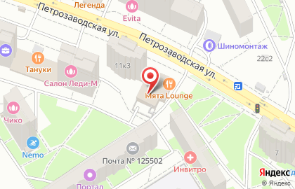 Кальян-бар Мята Lounge Север на Петрозаводской улице на карте