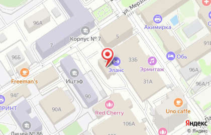 Художественная студия Палитра в Железнодорожном районе на карте