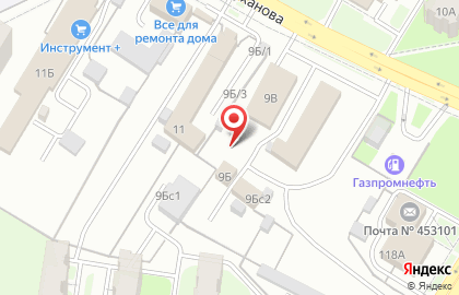 Автостоянка в Уфе на карте