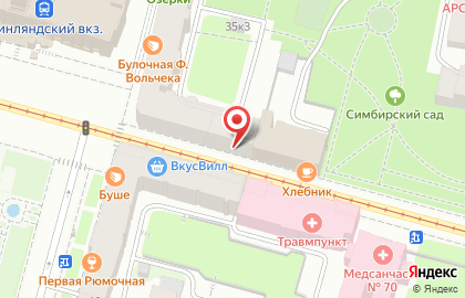 Кафе-кондитерская Север-Метрополь в Калининском районе на карте