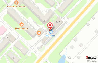 Супермаркет Магнит в Великом Новгороде на карте