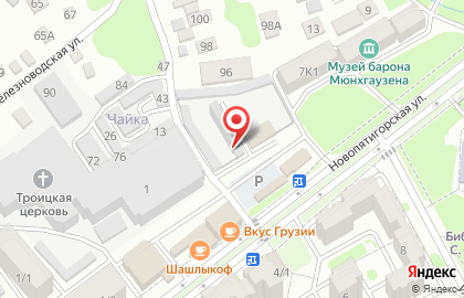 Автостоянка в Ставрополе на карте