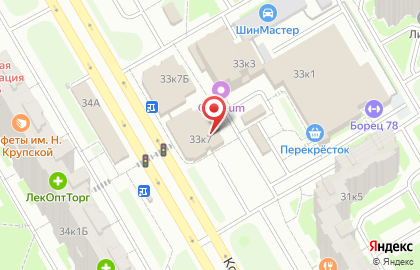 Магазин трикотажа, нижнего белья и чулочно-носочных изделий на Комендантском проспекте на карте