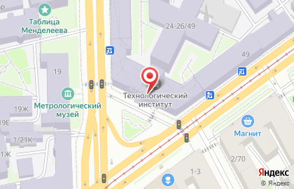 Профсоюзная организация студентов, СПбГТИ на карте
