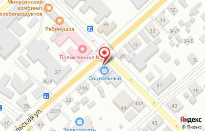 Салон Минусинская оптика на Комсомольской на карте