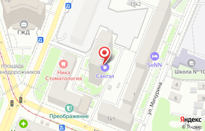 Торгово-сервисная компания Сантэл-Нижний Новгород на карте
