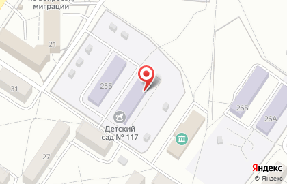 Детский сад №117 в Заводском районе на карте