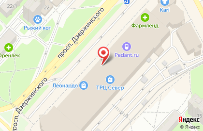 Салон нижнего белья Milavitsa на проспекте Дзержинского на карте