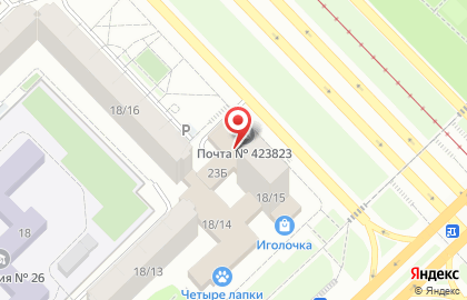 Служба экспресс-доставки EMS Russian Post в Набережных Челнах на карте