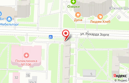 Киоск по продаже печатной продукции Роспечать на улице Рихарда Зорге на карте