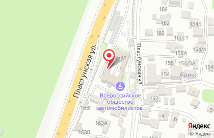 Автошкола Всероссийское общество автомобилистов на Пластунской улице на карте