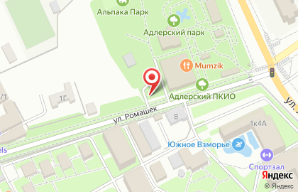 Автостоянка в Сочи на карте