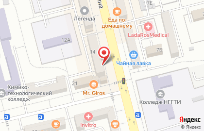 Союз Ломбардов на улице Гагарина на карте