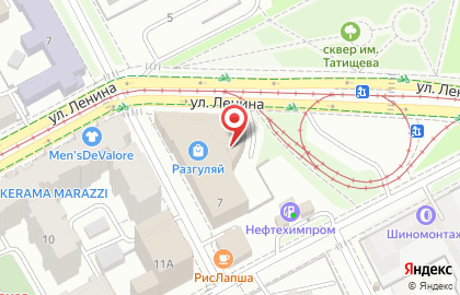 Сеть супермаркетов Добрыня в Ленинском районе на карте