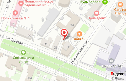 Ясмин на Новомостовой улице на карте