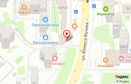 Магазин сухофруктов на улице Юлиуса Фучика на карте