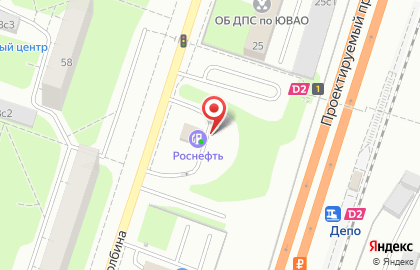 Технический центр Роснефть на метро Печатники на карте