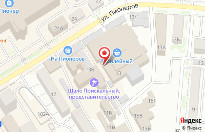 Магазин ПТФ Молодежная на улице Пионеров на карте