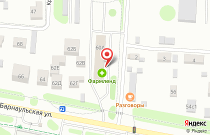 Супермаркет Пятёрочка на Барнаульской улице на карте