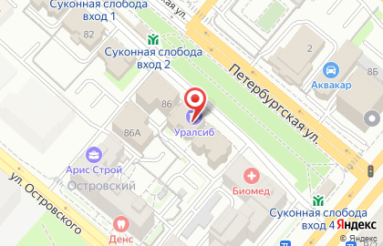 Банк Уралсиб в Казани на карте
