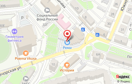 Продовольственный супермаркет Реми в Первореченском районе на карте