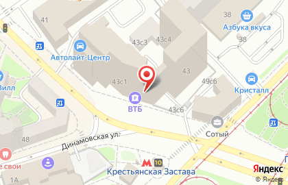 Банк ВТБ на Воронцовской улице на карте