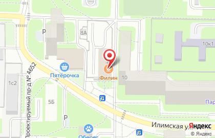 Поминальный зал на Илимской улице на карте