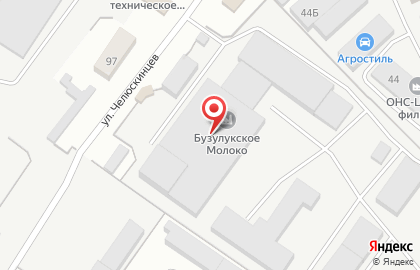 Бузулукское молоко, молочный магазин на улице Челюскинцев на карте