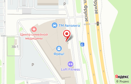 Супермаркет цифровой и бытовой техники DNS на проспекте Фрунзе на карте