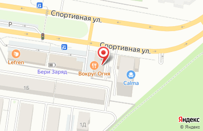 Ночное рандеву на Спортивной улице на карте